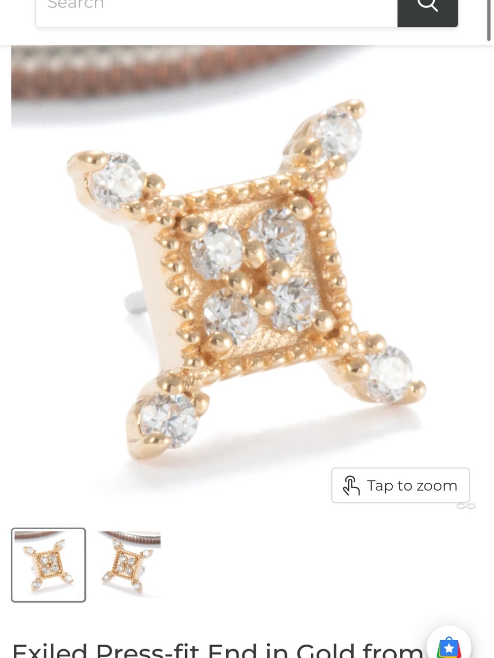 Exiled by Ember Body Jewelry Press-Fit End - Women Jewelry